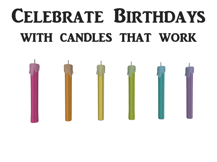 Birthday Candles Verticle Bars (Boxed)