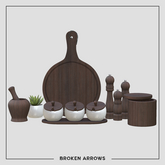 BROKEN ARROWS - Kitchen Utensils - Dark Wood 