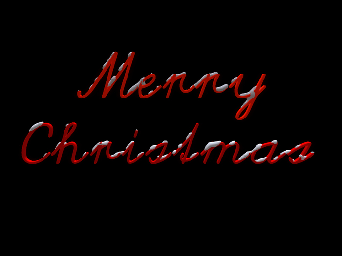 Merry Christmas neon sign with snow
