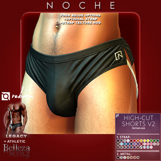 Noche. Highcut Shorts Black