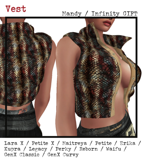 :::darKrose::: Mandy Vest / Infinity GIFT