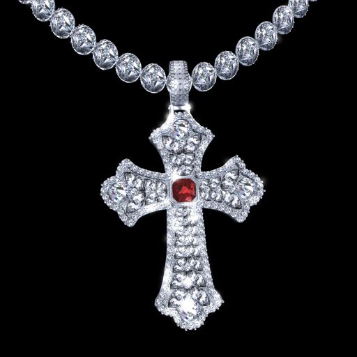 [SC] Cross Pendant + Tennis Chain