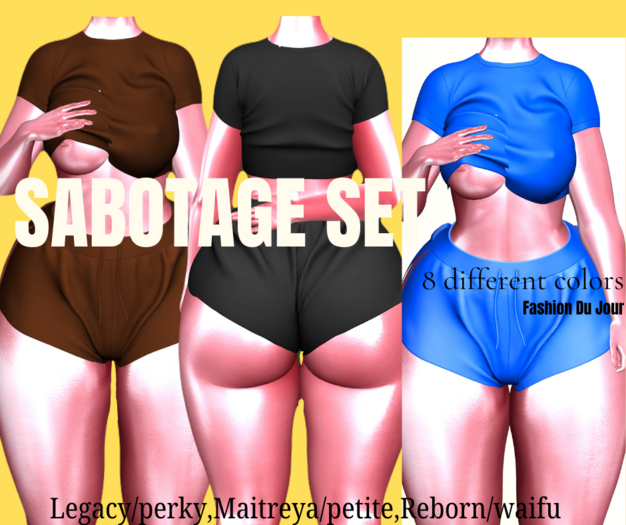 SABOTAGE Shorts - BLUE