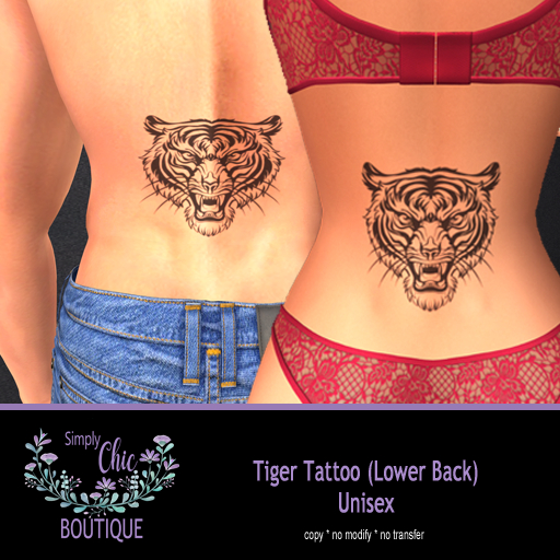 Tiger Tattoo (Lower Back) - unisex