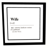 S&B - Wife Framed Wallhanging