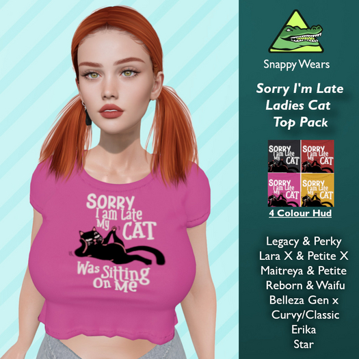 Snappy // Sorry I'm Late - Cat Shirt