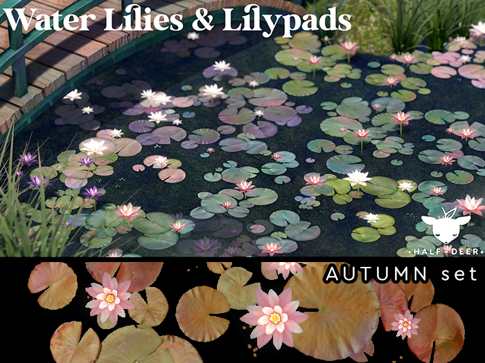 +Half-Deer+ Water Lilies + Lilypads [Autumn Set]
