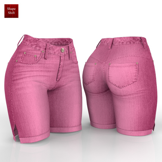Pink Denim Shorts