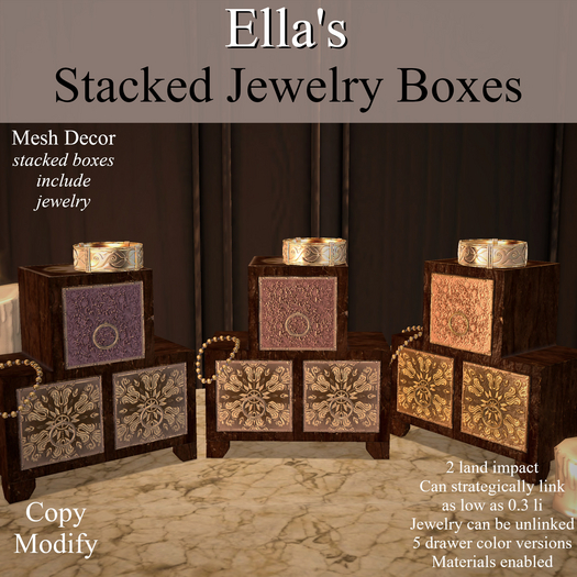 Ella's Stacked Jewelry Boxes