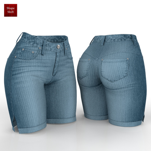 Blue Cord Shorts