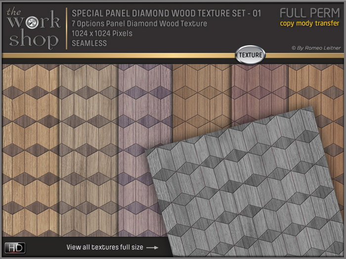 SPECIAL PANEL DIAMOND WOOD TEXTURE SET - 01