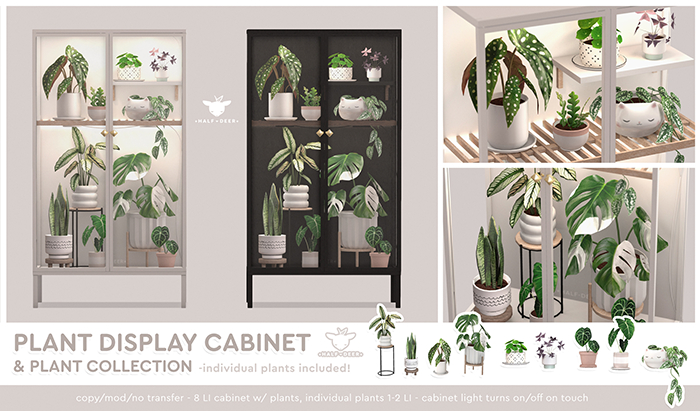 +Half-Deer+ Plant Display Cabinet + Plant Collection [FATPACK]