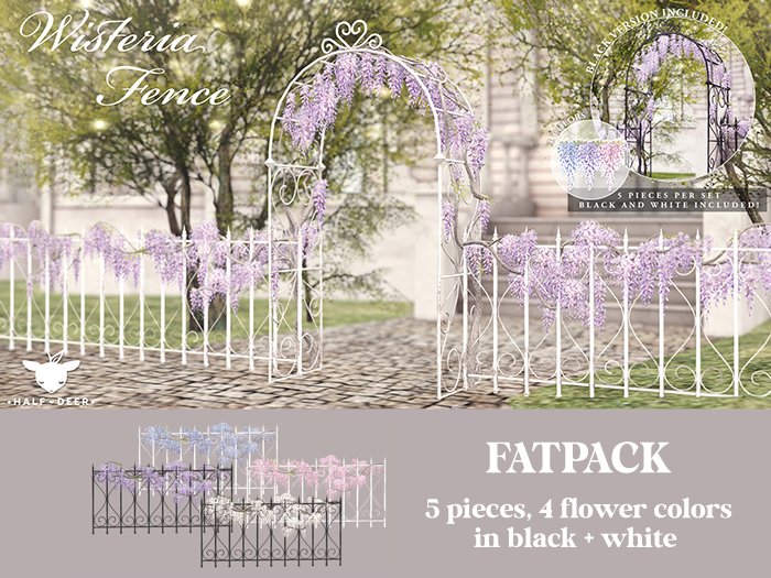 +Half-Deer+ Wisteria Fence Set [FATPACK+bonus!]