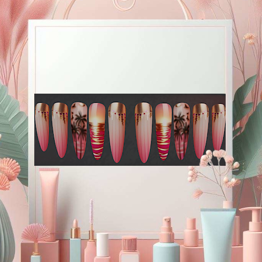 JNS Tropical Mesh Nails