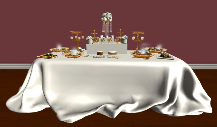 Golden Beach Wedding Table Buffet 1