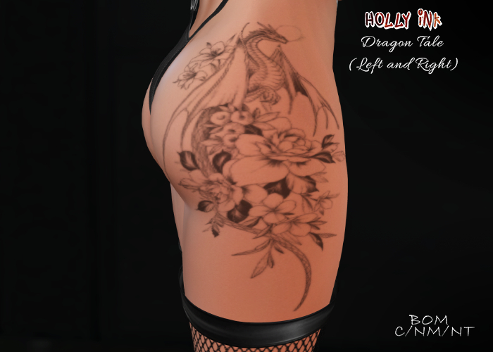 Holly Ink - Dragon Tale - BoM tattoo