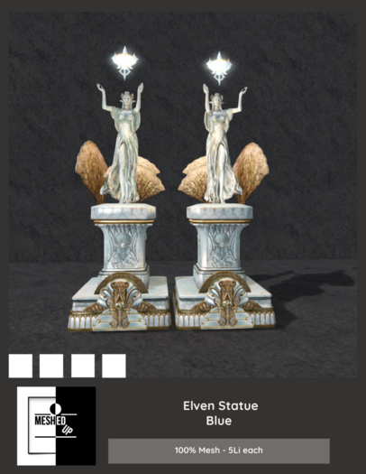 MeshedUp: Elven Statue Pack Blue 