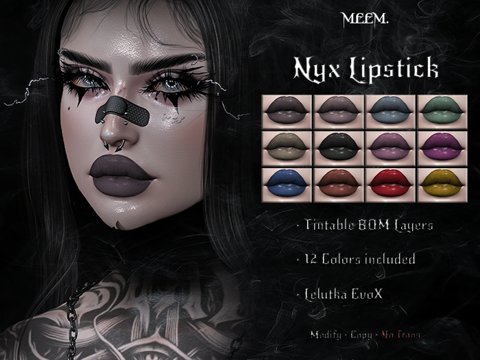 MEEM. Nyx Lipstick . EvoX . Tintable