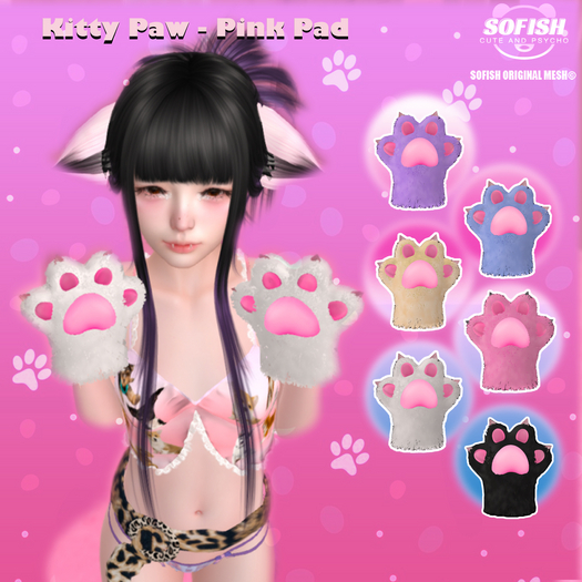SOFISH // Kitty Paw // Pink Pad-6 Color