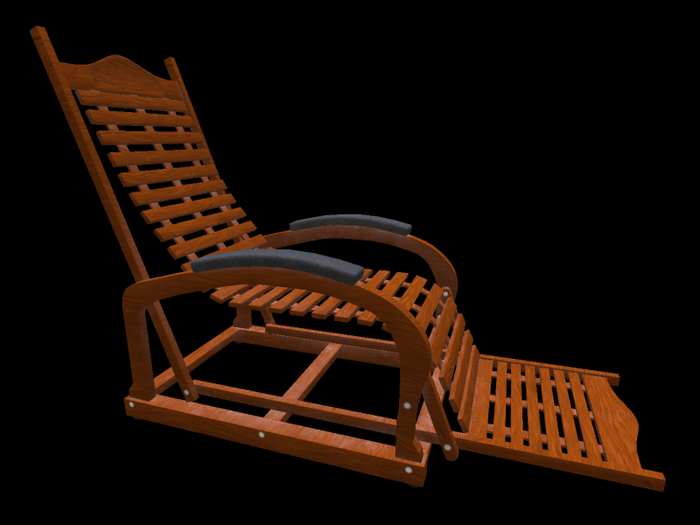 wooden recliner chair (full perm)