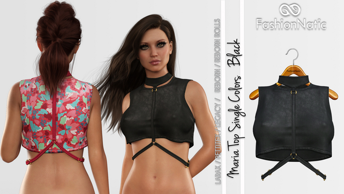 Top Maria Black - LaraX, PetiteX, Legacy, Reborn, Rolls - FashionNatic