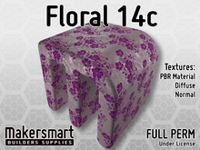 PBR Texture Fabric Floral 14c