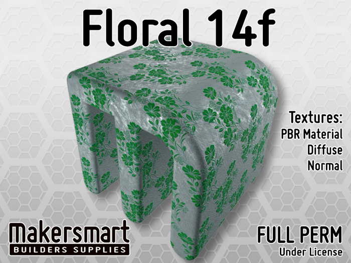 PBR Texture Fabric Floral 14f