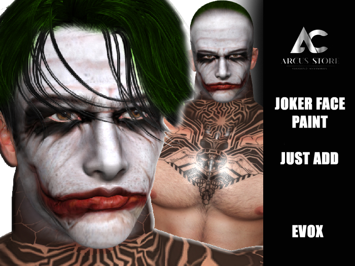 ::Arcus:: Joker Face Paint HD realistic (add me)