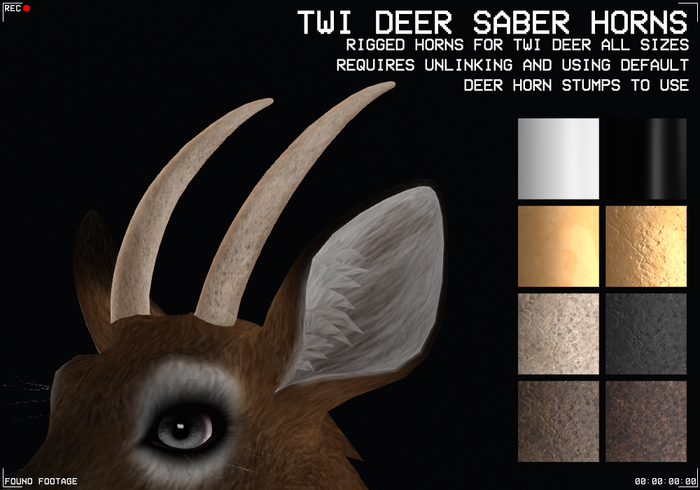 Found Footage - TWI Deer Saber Horns