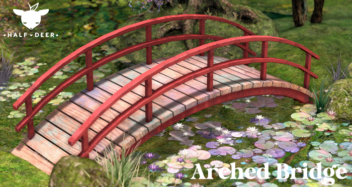 +Half-Deer+ Arched Bridge - Red