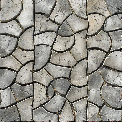 Pathway Texture Pavers Wavy