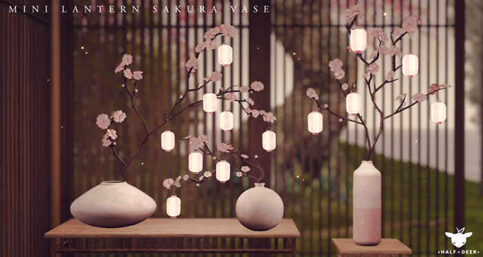 +Half-Deer+ Mini Lantern Sakura Vase [FATPACK]