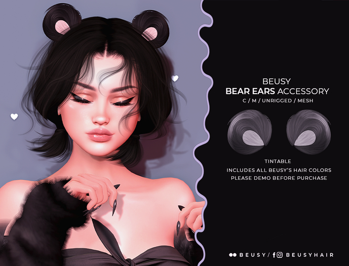 Beusy: Bear Ears Hair Acccessory / FATPACK
