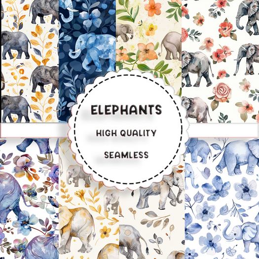 SATO - Elephants Seamless Texture patterns