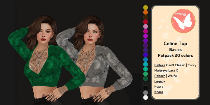 *:Wendy1435SL:* Celine Top Leaves - Fatpack 