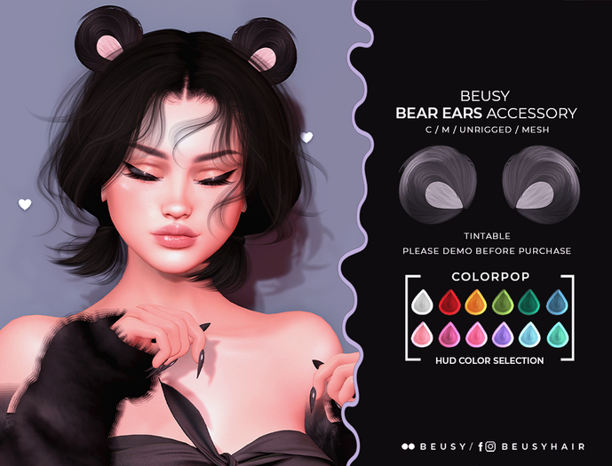 Beusy: Bear Ears Hair Acccessory / COLORPOP