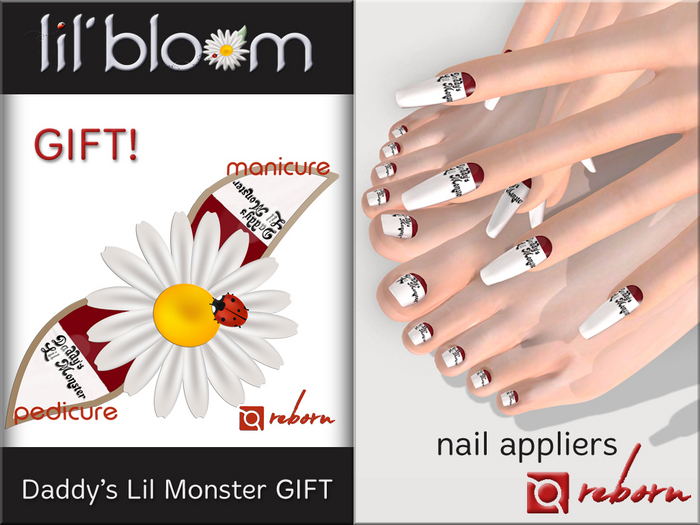 {LB} eBODY - REBORN nail HUD::Daddy's Lil Monster Gift <3