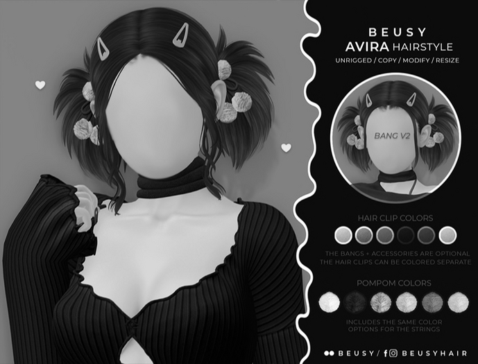 Beusy: Avira Hairstyle / DEMO
