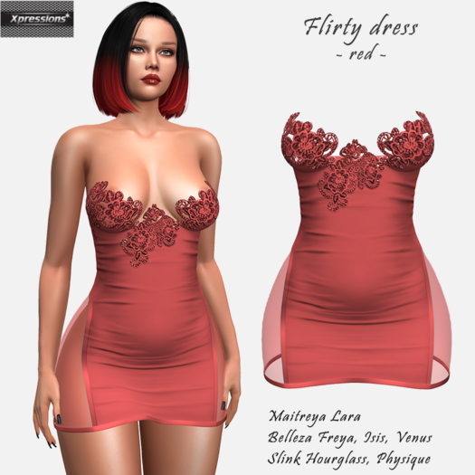 [Xprs] - Flirty Dress Red