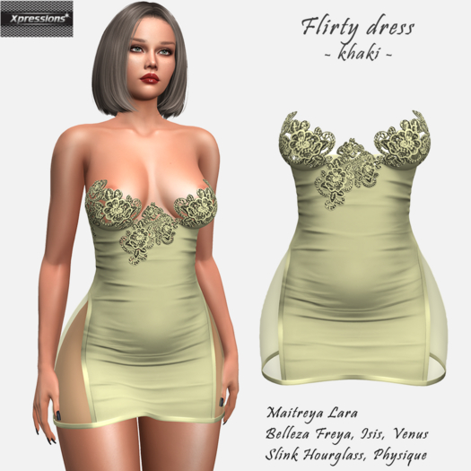[Xprs] - Flirty Dress Khaki
