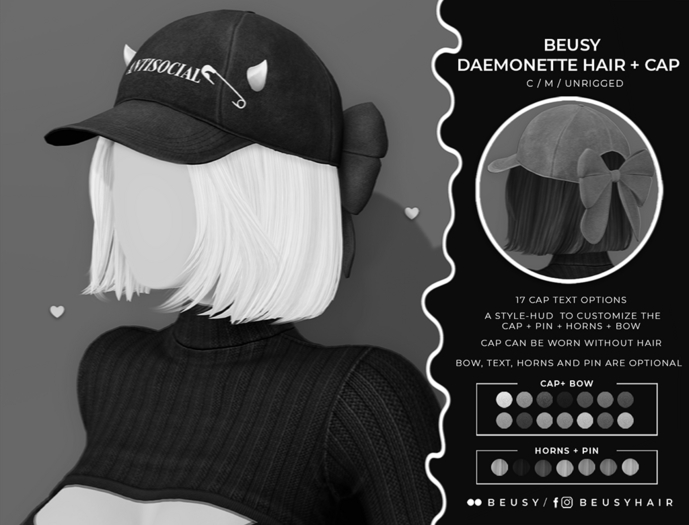 Beusy: Daemonette Hair + Cap / DEMO