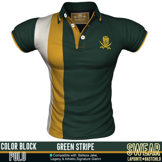 Polo Shirt - GREEN STRIPE