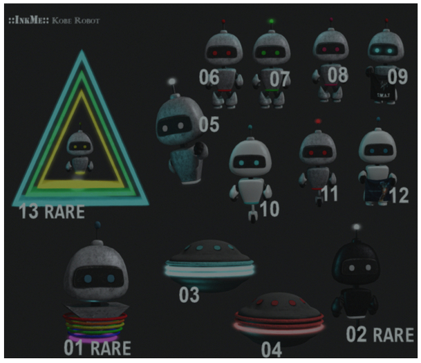 01 ::inkMe:: Kobe Robot RARE