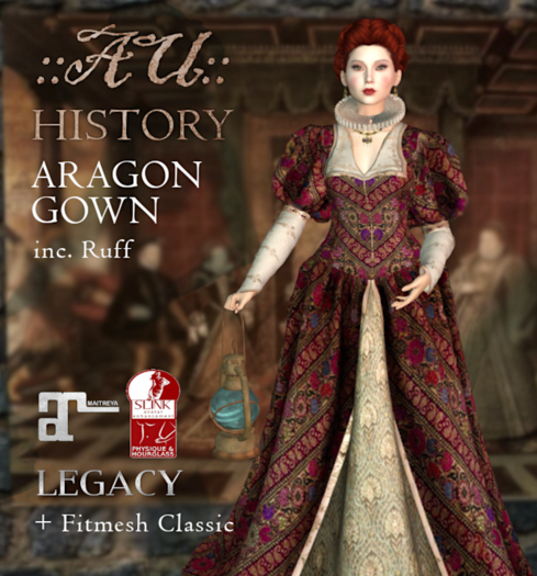 ::AU:: H  ARAGON GOWN  RED 