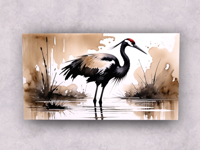 Canvas: Ink - Crane Sepia A