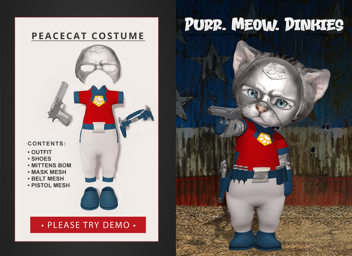 PMD Peacecat Costume Dinkies