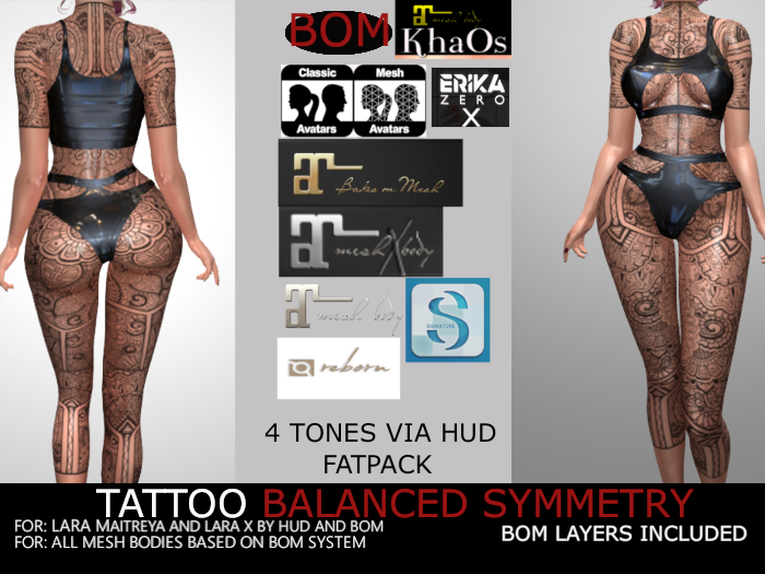 TATTOO BALANCED SYMMETRY 4 TONES FATPACK .::KhaOs::.