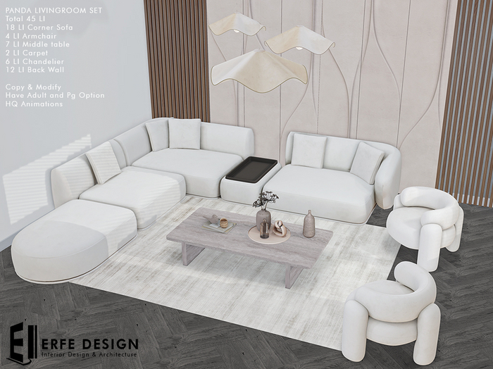 Panda Livingroom Set 45 LI PG  [Erfe Design] *