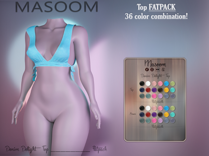 [[ Masoom ]] Denim Delight Top - FATPACK