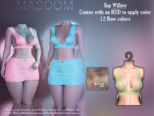 [[ Masoom ]] Denim Delight Top - Willow
